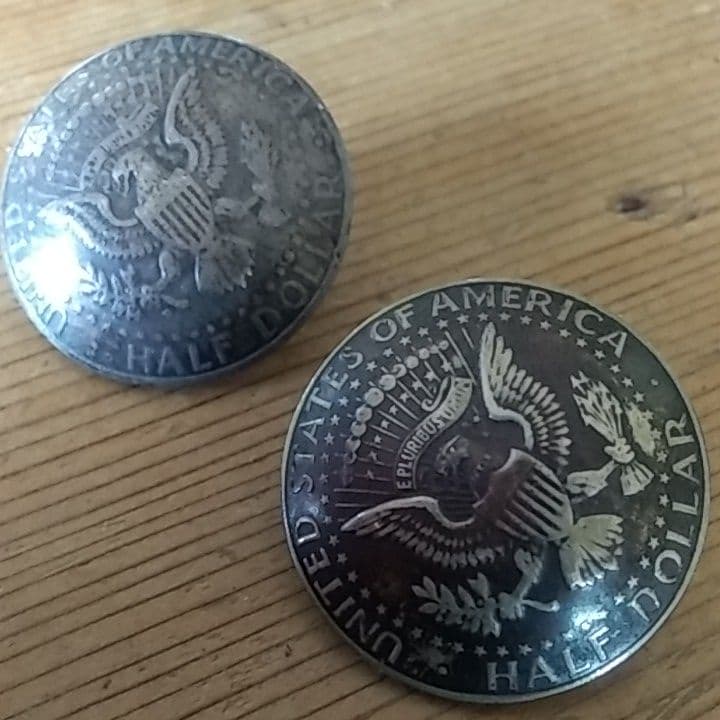 ヴィンテージ　コンチョ　ハーフダラー　オールド　イーグル　　ケネディ　ネジ