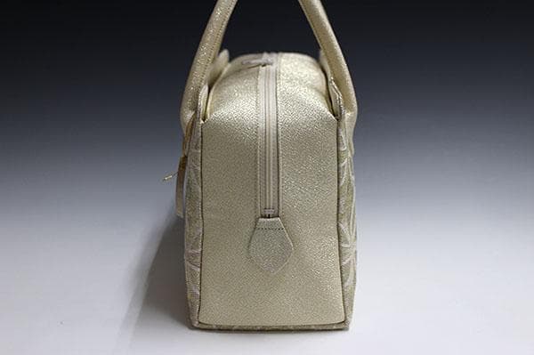 新品未使用 ！！特別セール！！京都 西陣 正絹 帯使用 利休バッグ　25907