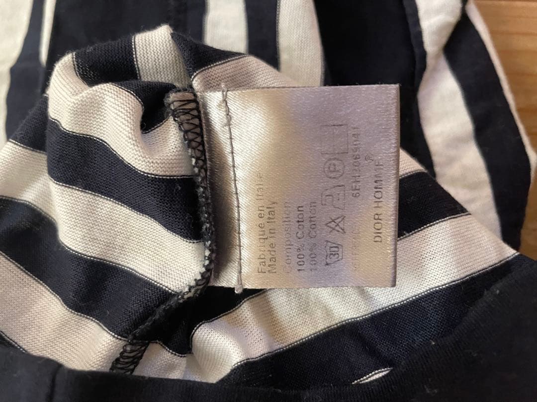 +*e様 Dior Homme 06SS エディ期 ラグラン ボーダー Tシャツ