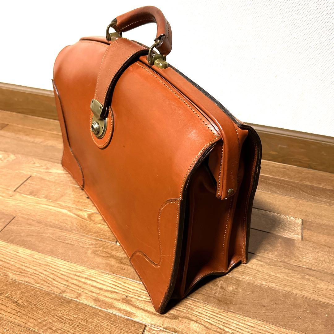 ダレスバッグ　牛革　ドクターズバッグ　ブラウン　革工房DEO