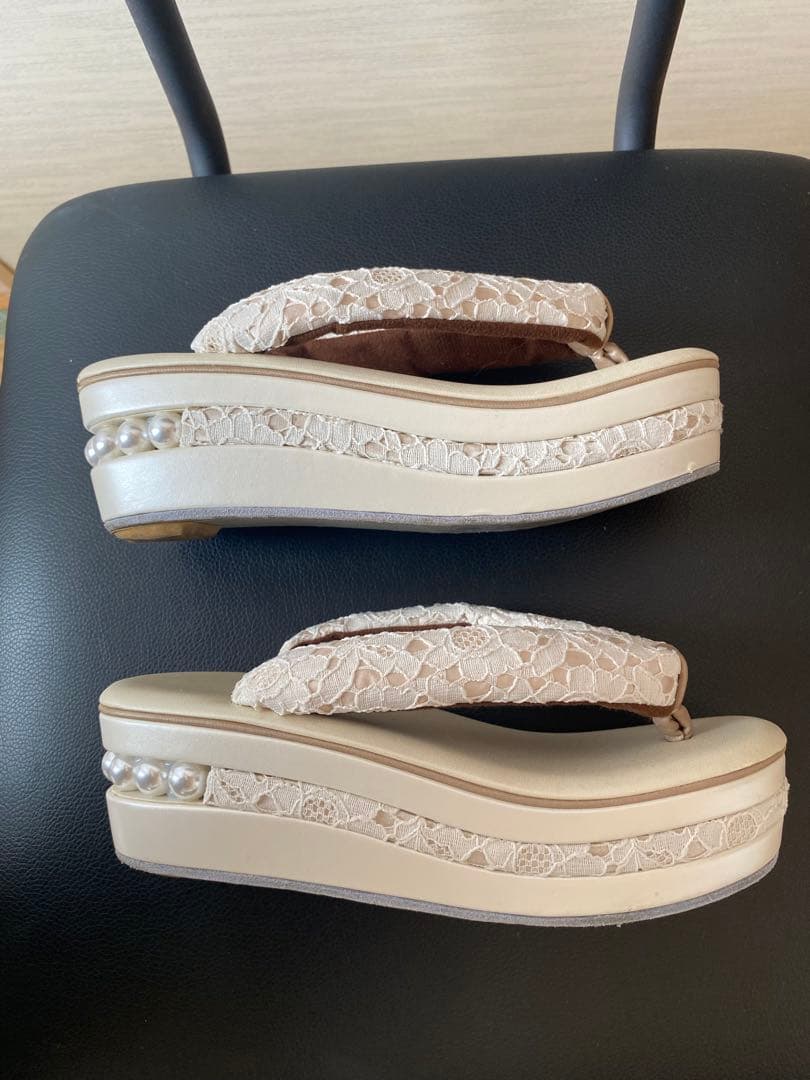 レース・パール草履　レース・パールバック　セット　成人式　振袖　袴