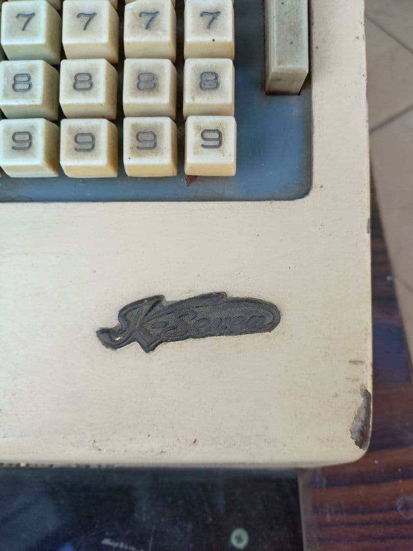 【チーンと鳴る！】昭和レトロな手回しレジ クニマツ製★銚子の仕立て屋さんの愛用品