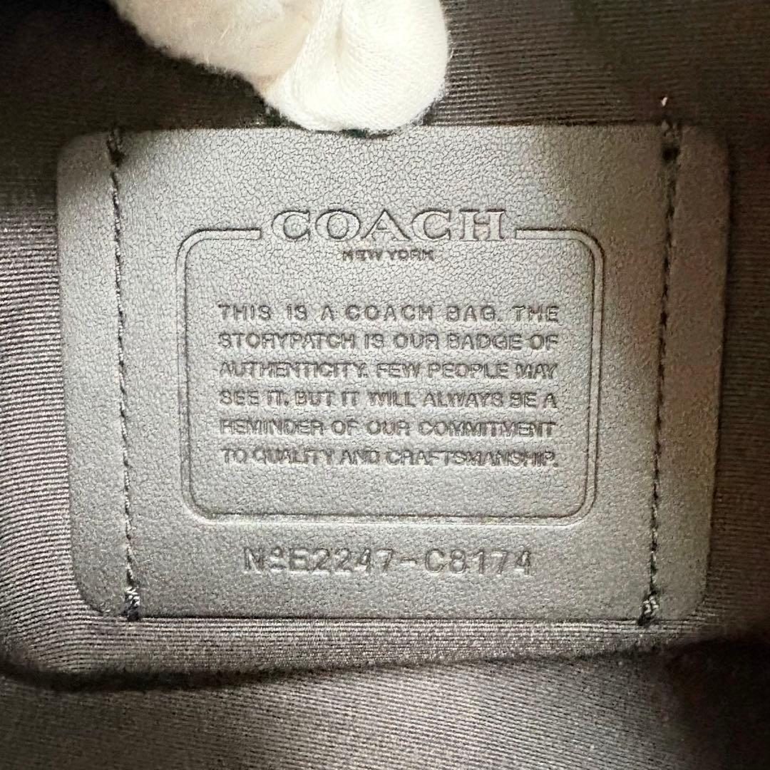 美品 コーチ ブリーフケース 2way オールレザー グラハム シボ革 ブラック