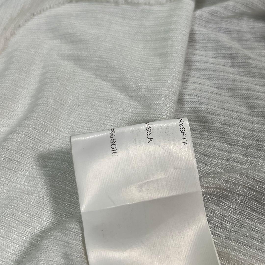 12ss Rick Owens リブタンクトップ　白【42】レーヨン　シルク