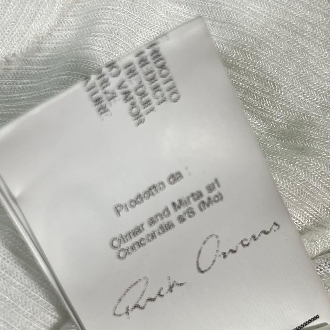 12ss Rick Owens リブタンクトップ　白【42】レーヨン　シルク