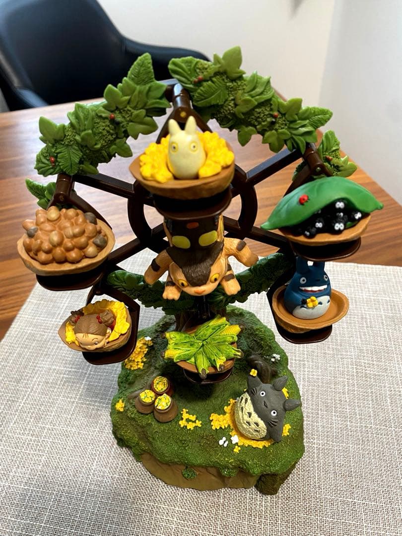 ☆稀少・廃盤品☆となりのトトロ　「森の観覧車オルゴール」+「バス停」宮崎駿