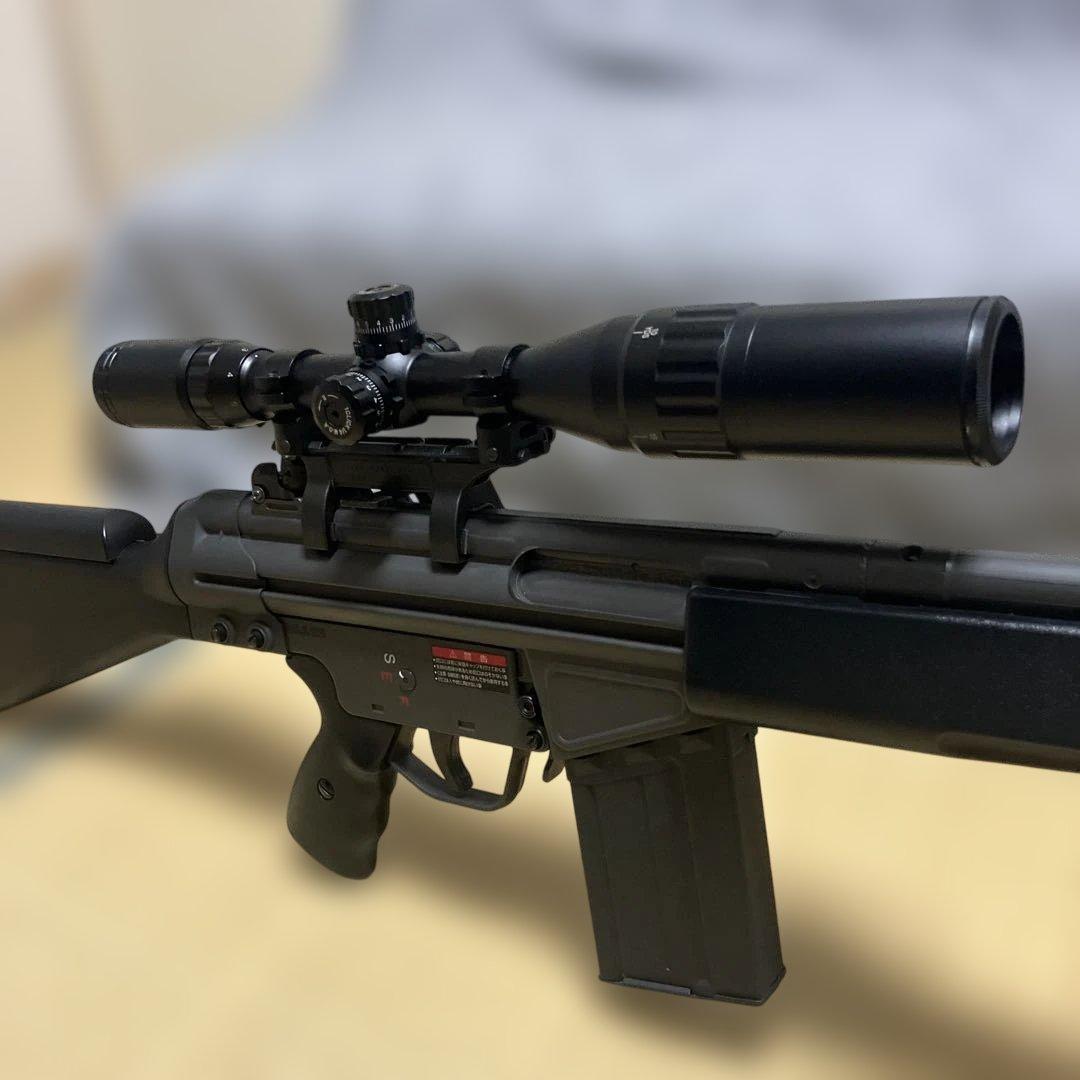 東京マルイ電動ガン g3sg1美品スコープ　バッテリー変換アダプター付新品セット