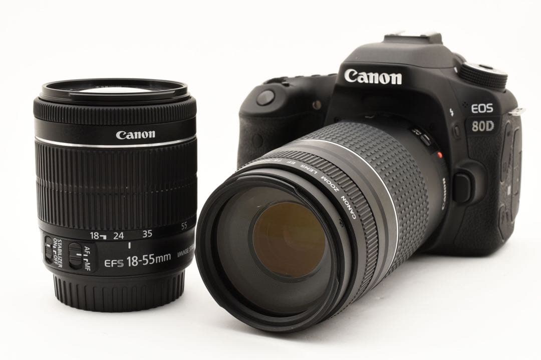 保証付き/Canon EOS 80D 標準&望遠ダブルレンズセット