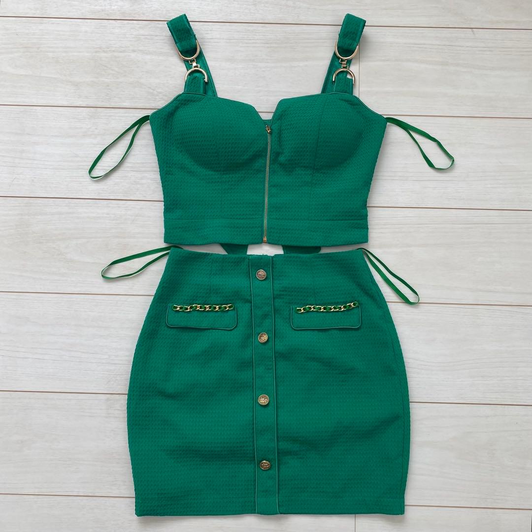 【an/アン】キャバドレス セットアップ Sサイズ