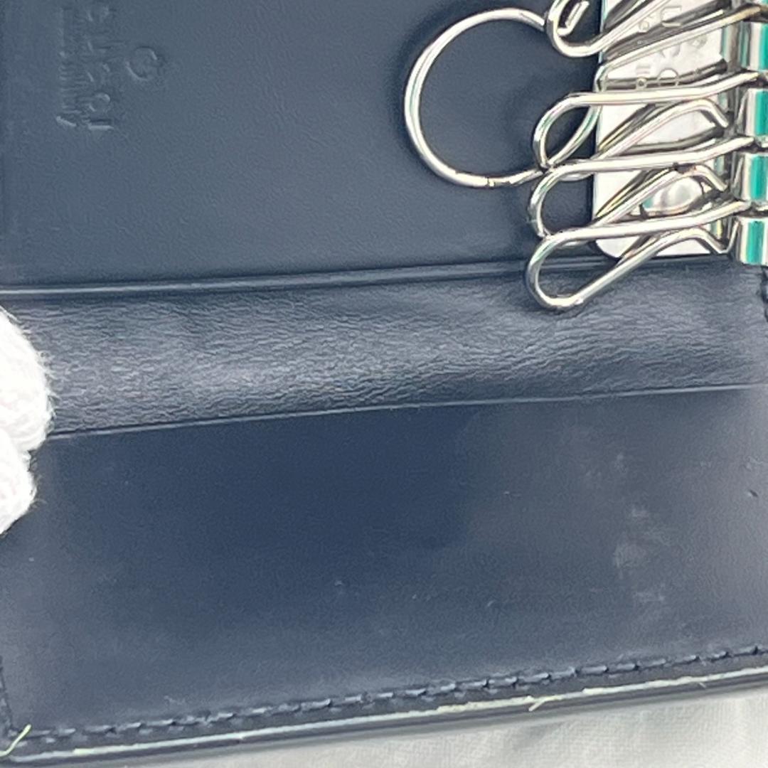 【美品】GUCCI グッチ シェリーライン GG柄 6連 キーケース ブラック