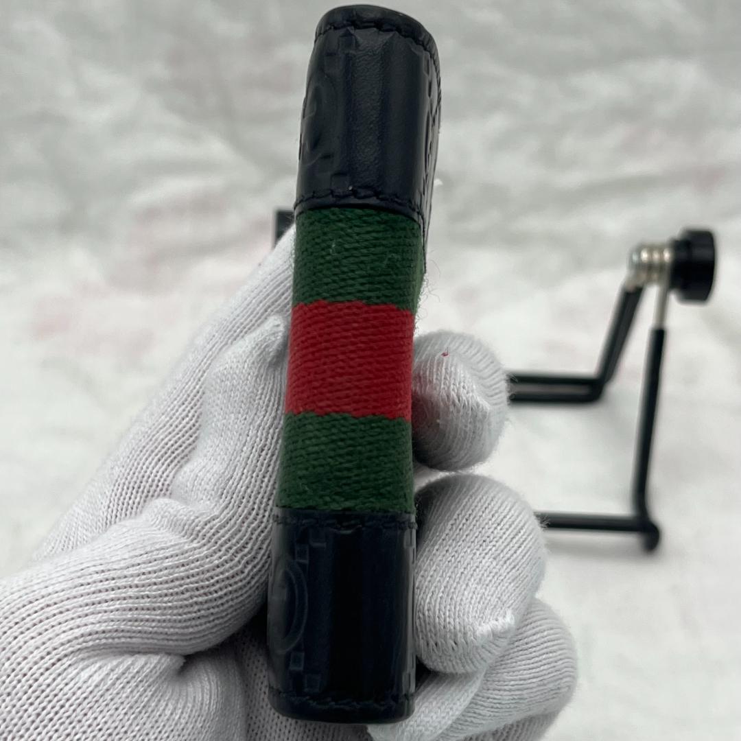 【美品】GUCCI グッチ シェリーライン GG柄 6連 キーケース ブラック