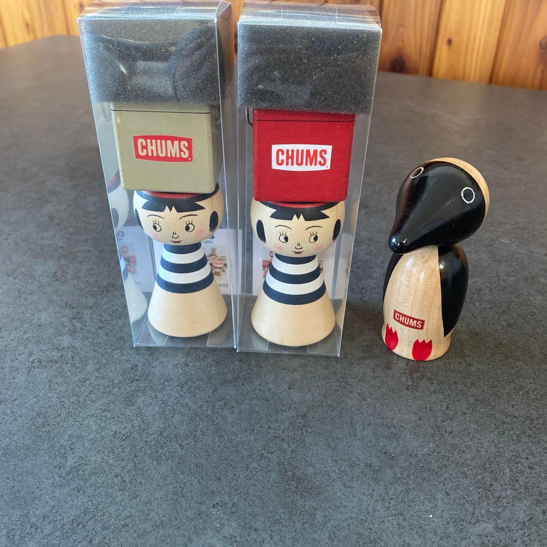 COOKIES&CHUMSアートこけしセット& ブービーバードこけし３点セット