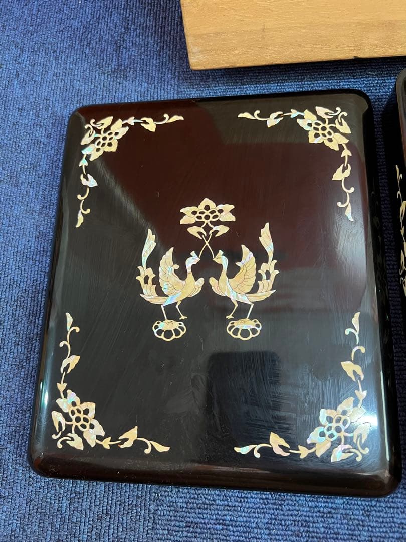 1169  書道  美術  硯  雨畑　螺鈿箱