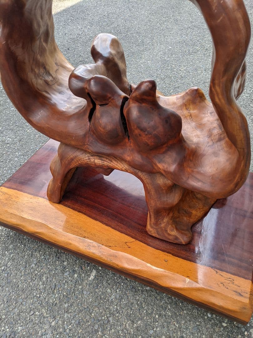 天然木飾り棚　 オブジェ 置物 衝立 アンティーク