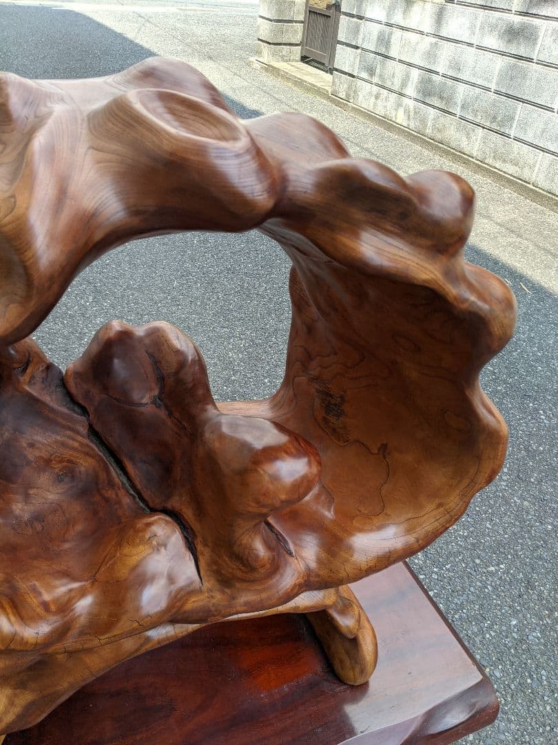 天然木飾り棚　 オブジェ 置物 衝立 アンティーク