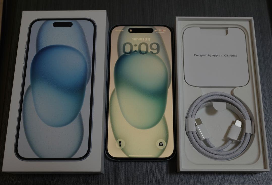 Apple iPhone 15 256GB SIMフリー ブルー 最大容量99%