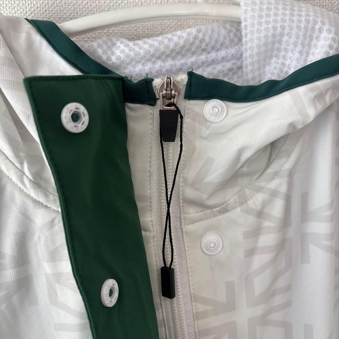 Admiral フード付きジャケット ホワイト/グリーン