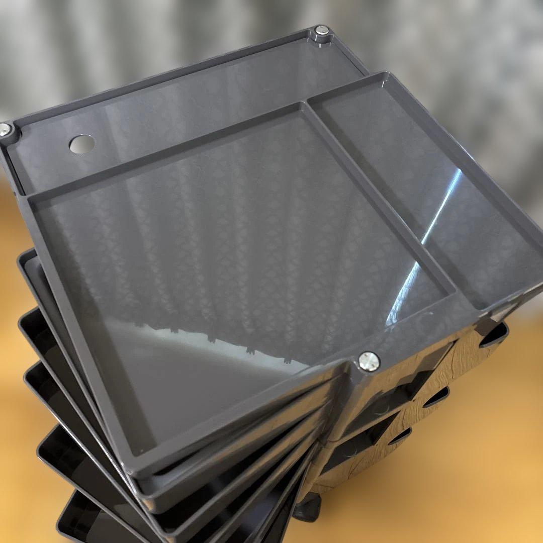 サニカー付き BOBY WAGON 3段5トレイ / トルネードグレー