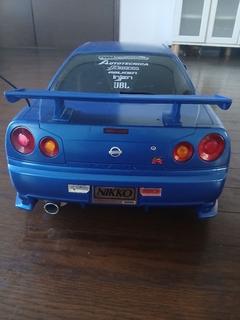 NIKKO GT-R.R34.1/5青色激レア完全動作品.送料込み。