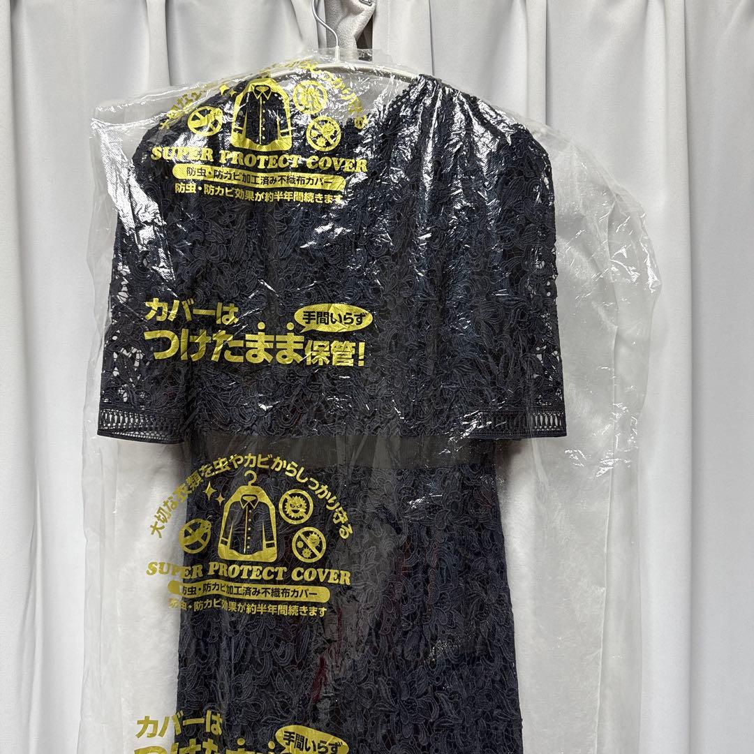 CELFORD パーティードレス 結婚式 ネイビー 34 ミディ丈