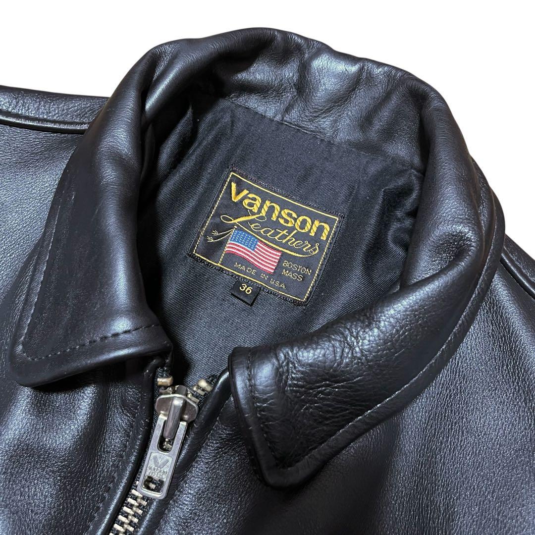 USA製 vanson レザートラッカージャケット 36