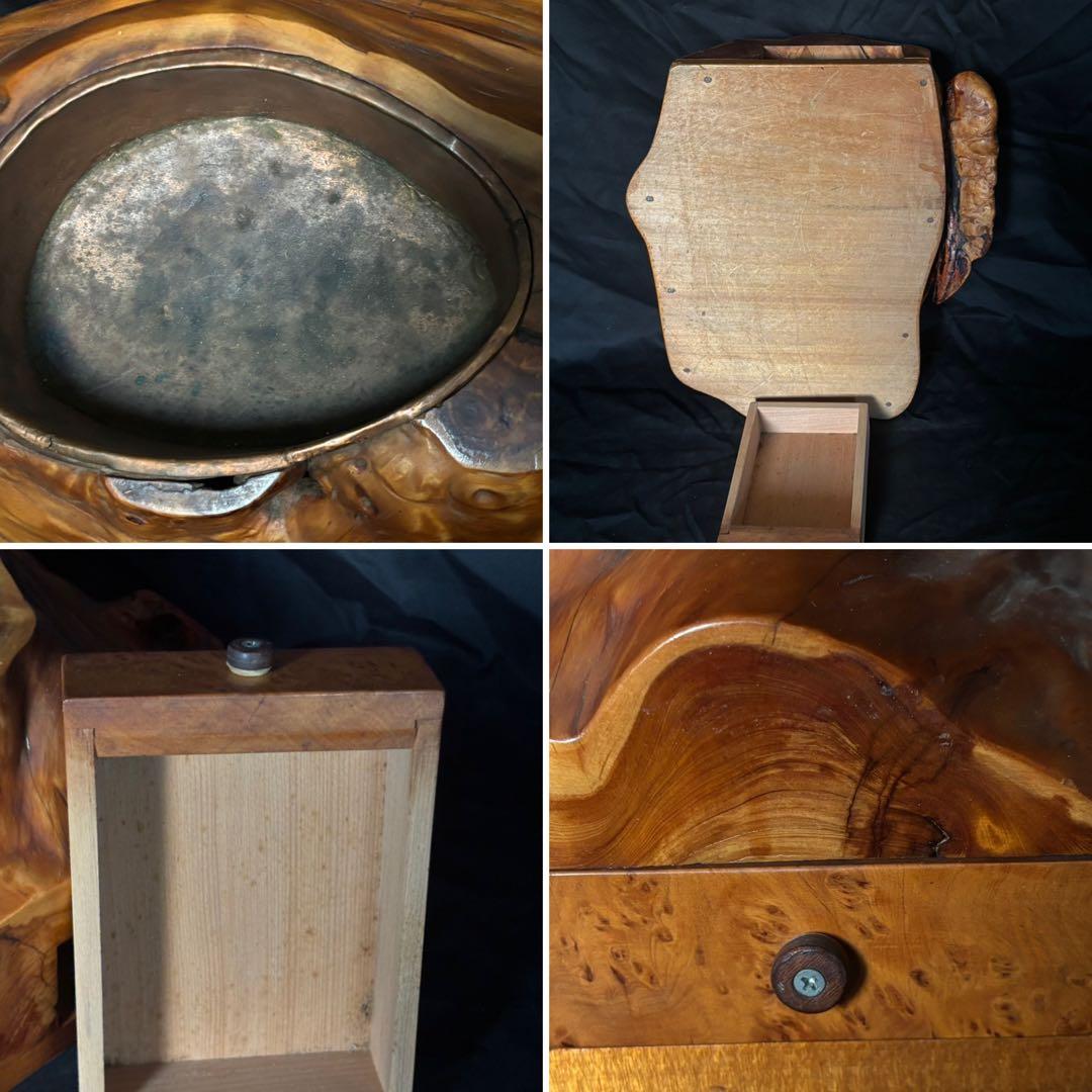 天然木製手火鉢 自然木