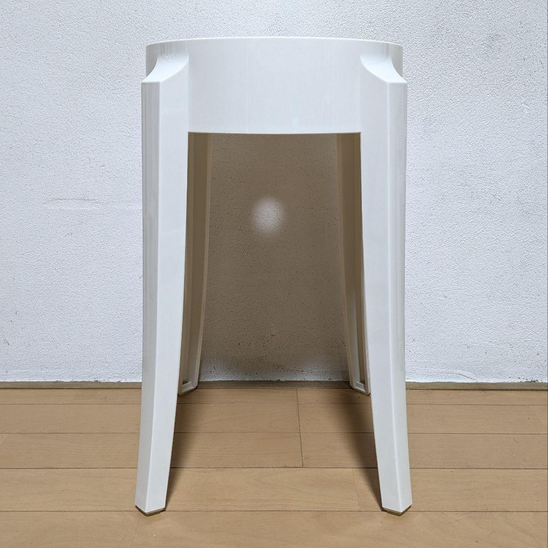 美品 Kartell カルテル チャールズゴーストロー ホワイト スツール