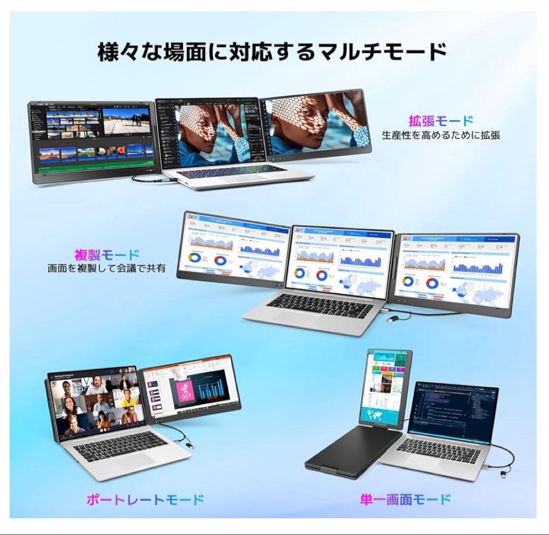 モバイルモニター 14インチ KOGODA 11.6~15.6ノートパソコン用