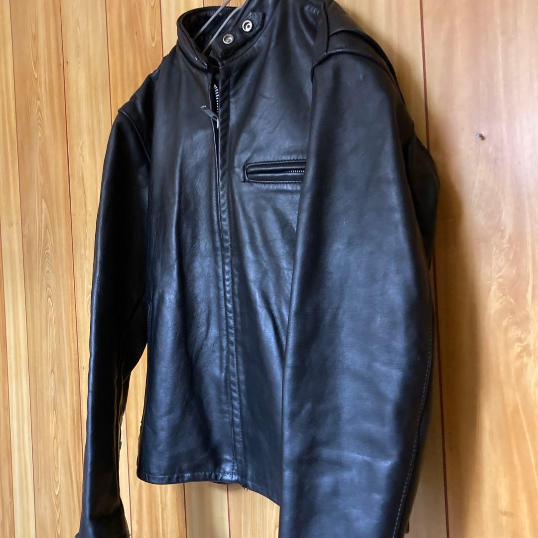 Schott 641 シングルライダース　 ボアライナー付 サイズ40ブラック