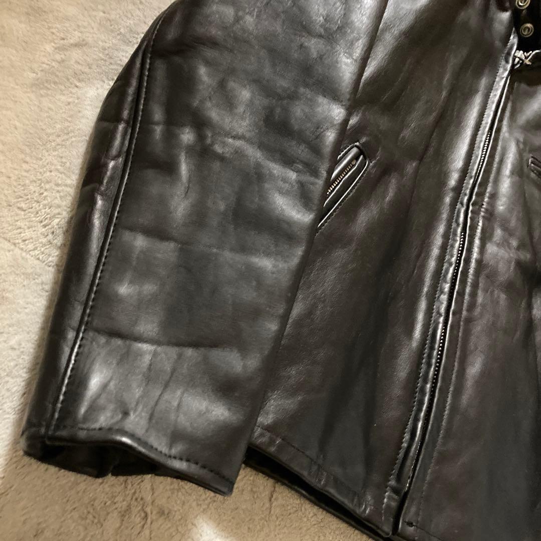 Schott 641 シングルライダース　 ボアライナー付 サイズ40ブラック