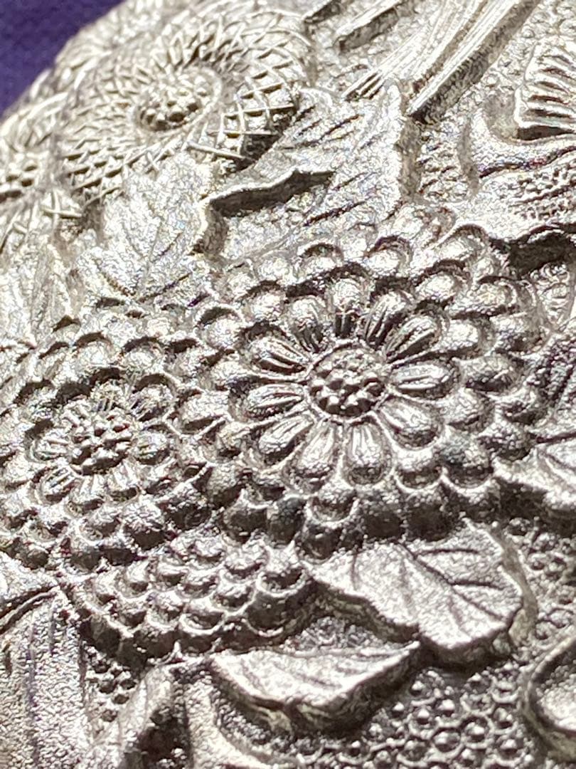 大幅値下げ‼️ 美品！　瑞両　金属製香合　菊・笹・梅など精緻な柄物