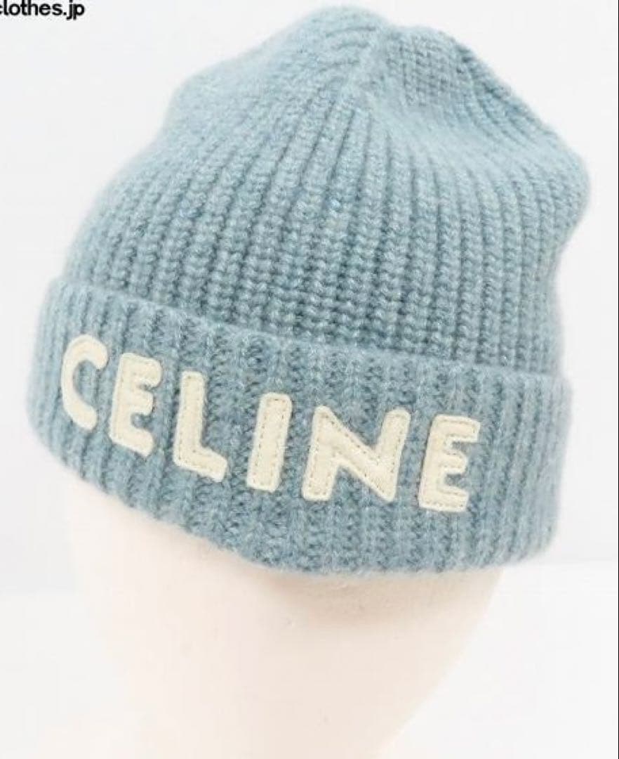 CELINE ブラックニット帽