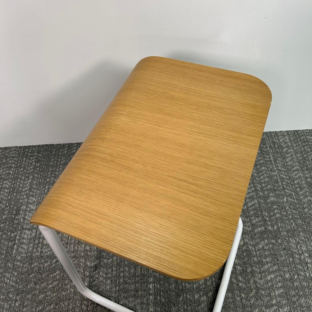 ①Knoll/ノル トボガン プルアップテーブル　ホワイトxホワイトオーク