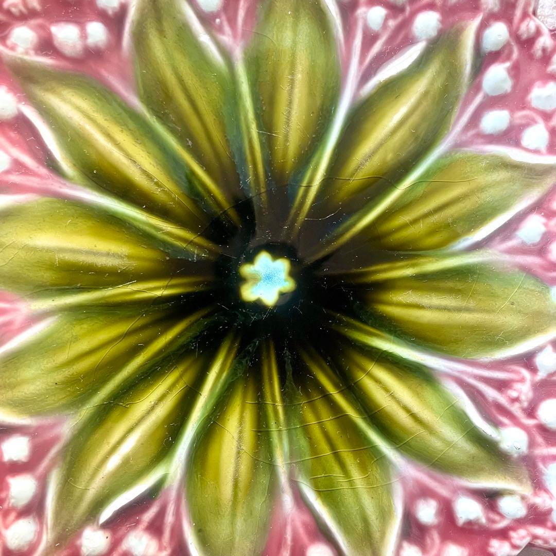 すずらんプレートピンク　ヴィレロイ＆ボッホ　バルボティーヌ検フランスアンティーク