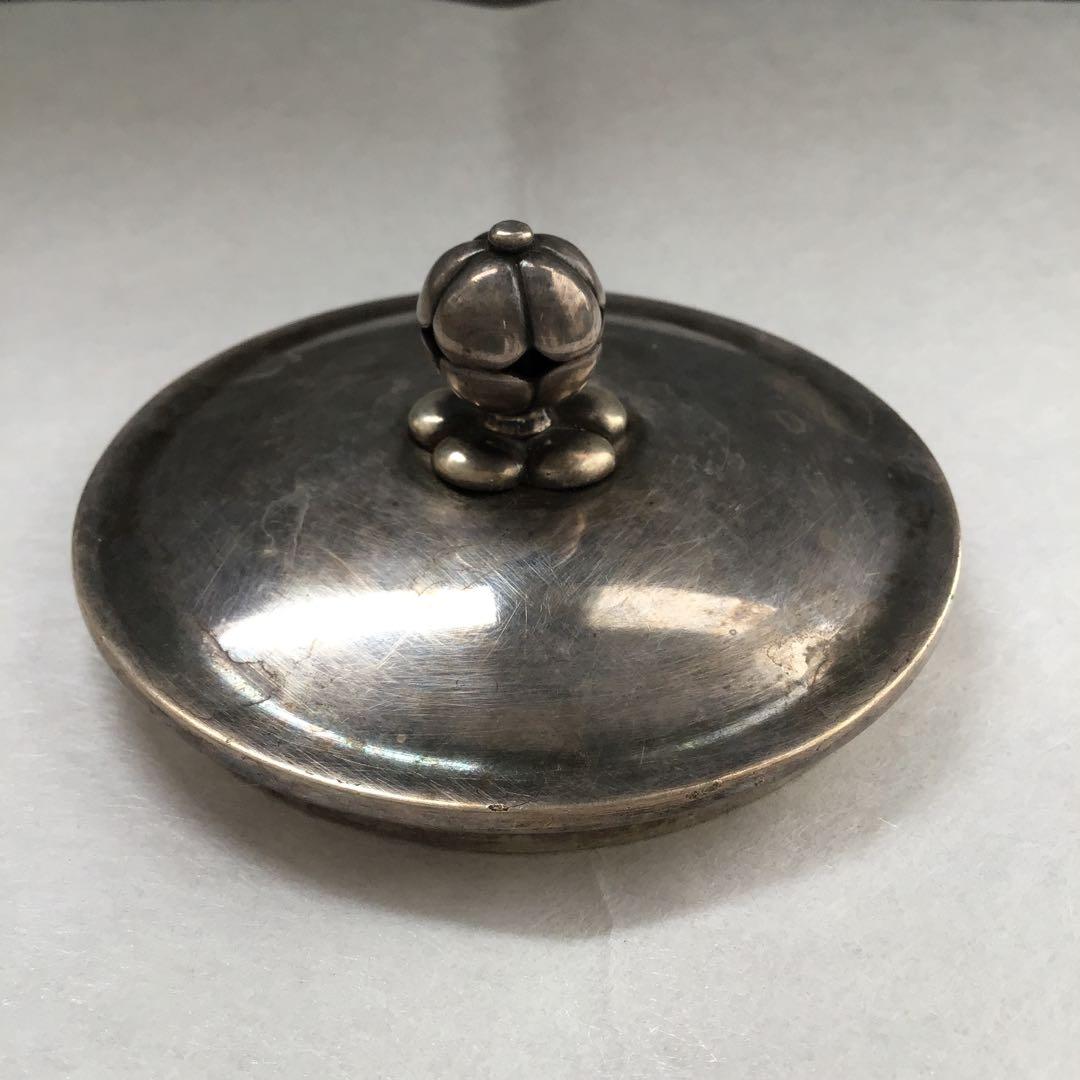 茶道具　湯沸　純銀望月形湯沸　目方百貮拾匁(約450g) 共箱　S218YW