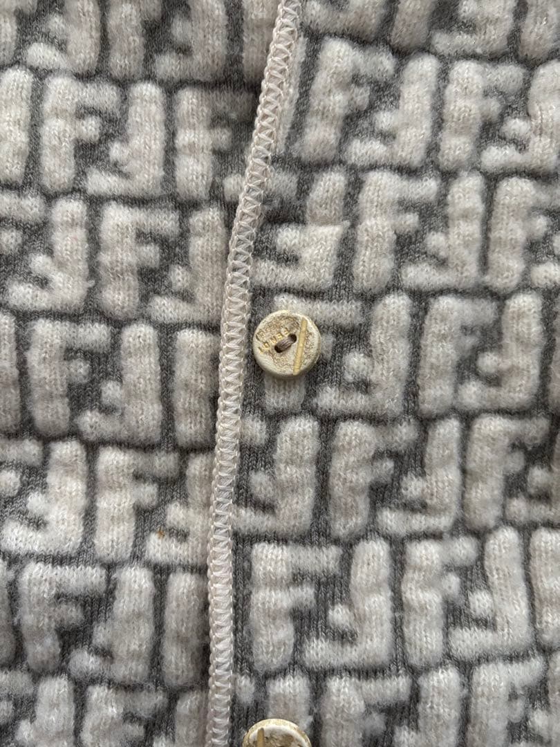 FENDI ウール混紡ジャケット グレー/ホワイト