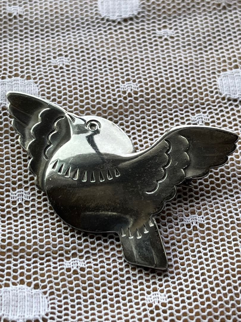 e  ジョージジェンセン　鳩　ブローチ