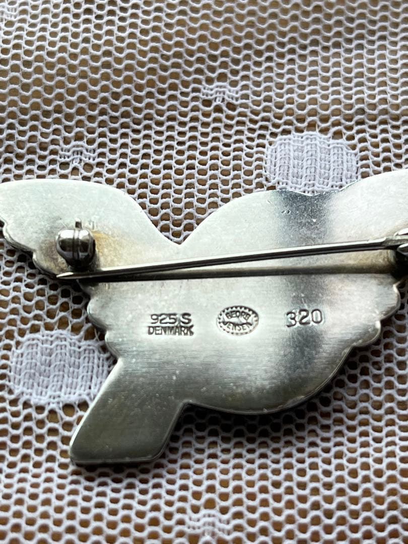 e  ジョージジェンセン　鳩　ブローチ