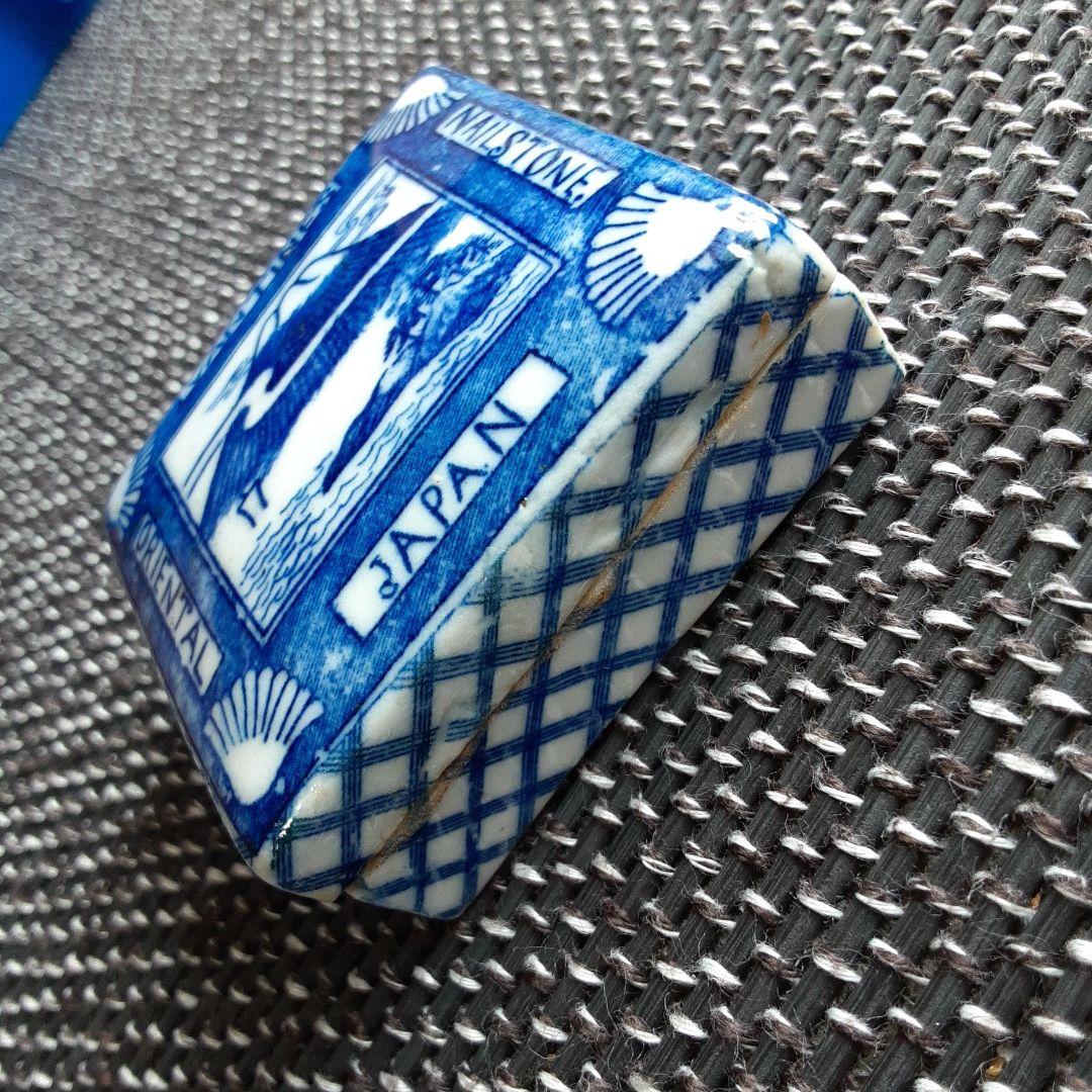 古い陶磁器小箱/幕末明治化粧香水瓶/日本富士山水画小物道具入/里帰り鼻煙壺根付