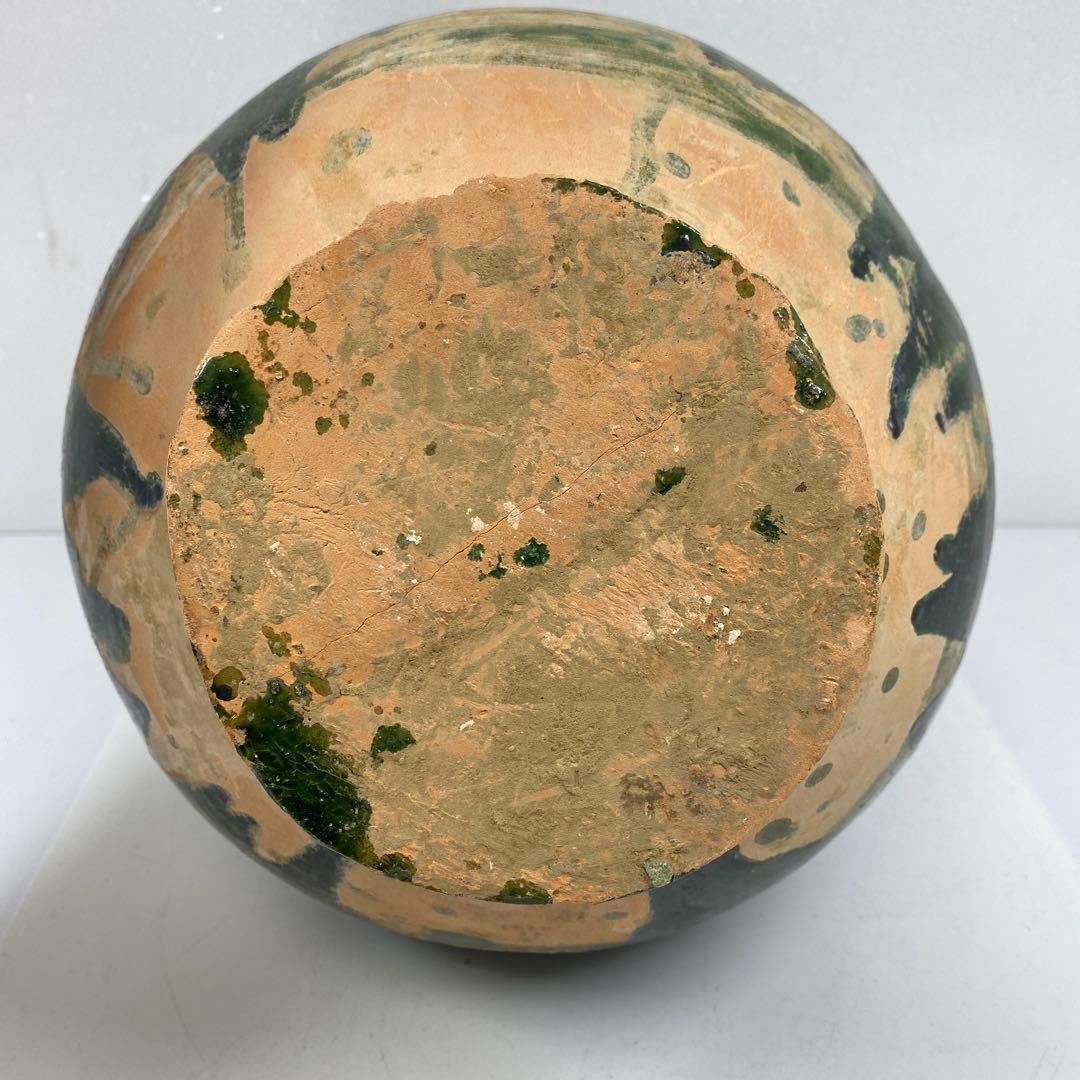 中国漢時代　漢緑釉　大花瓶　高さ約35㎝　タニチ　東里7-0405③