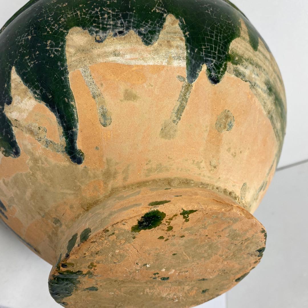 中国漢時代　漢緑釉　大花瓶　高さ約35㎝　タニチ　東里7-0405③