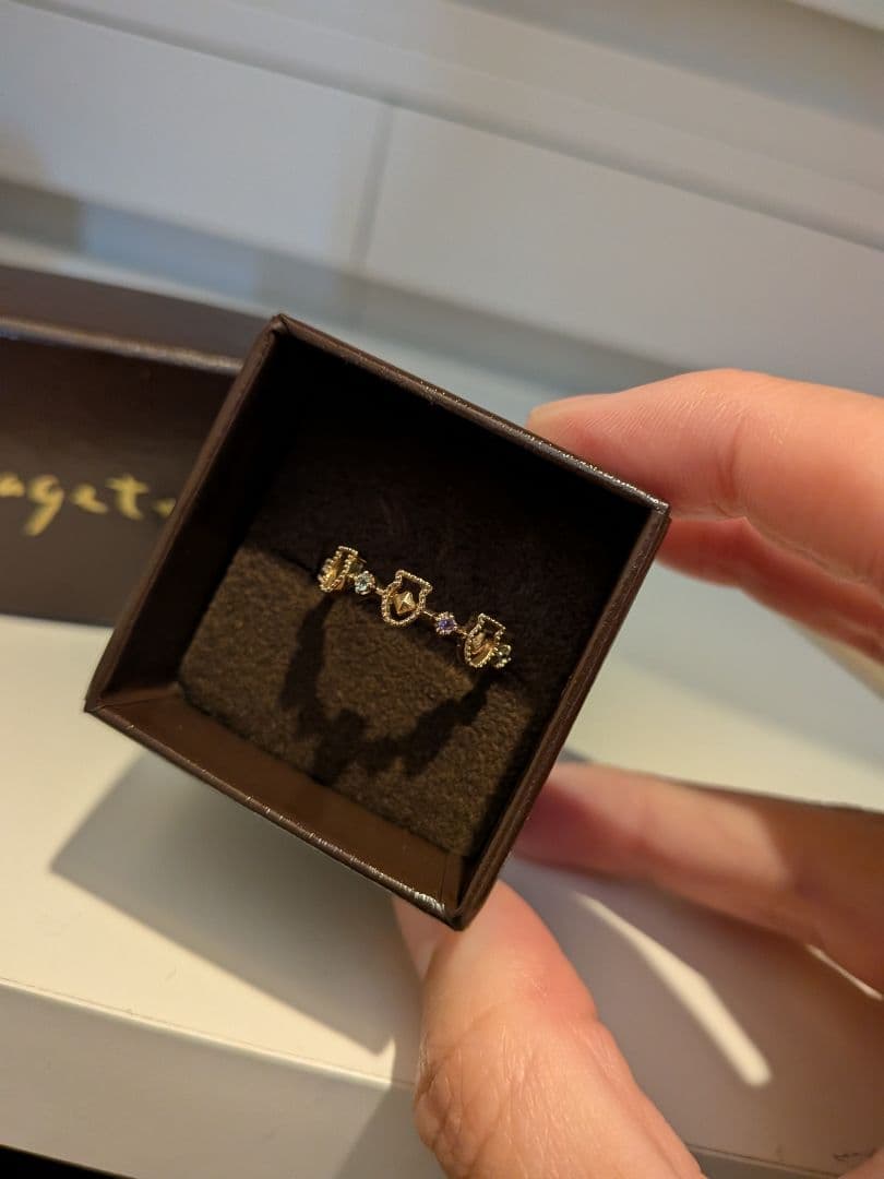 agete リング 水瓶座 K5　アメジスト／アクアマリンリング　正規品