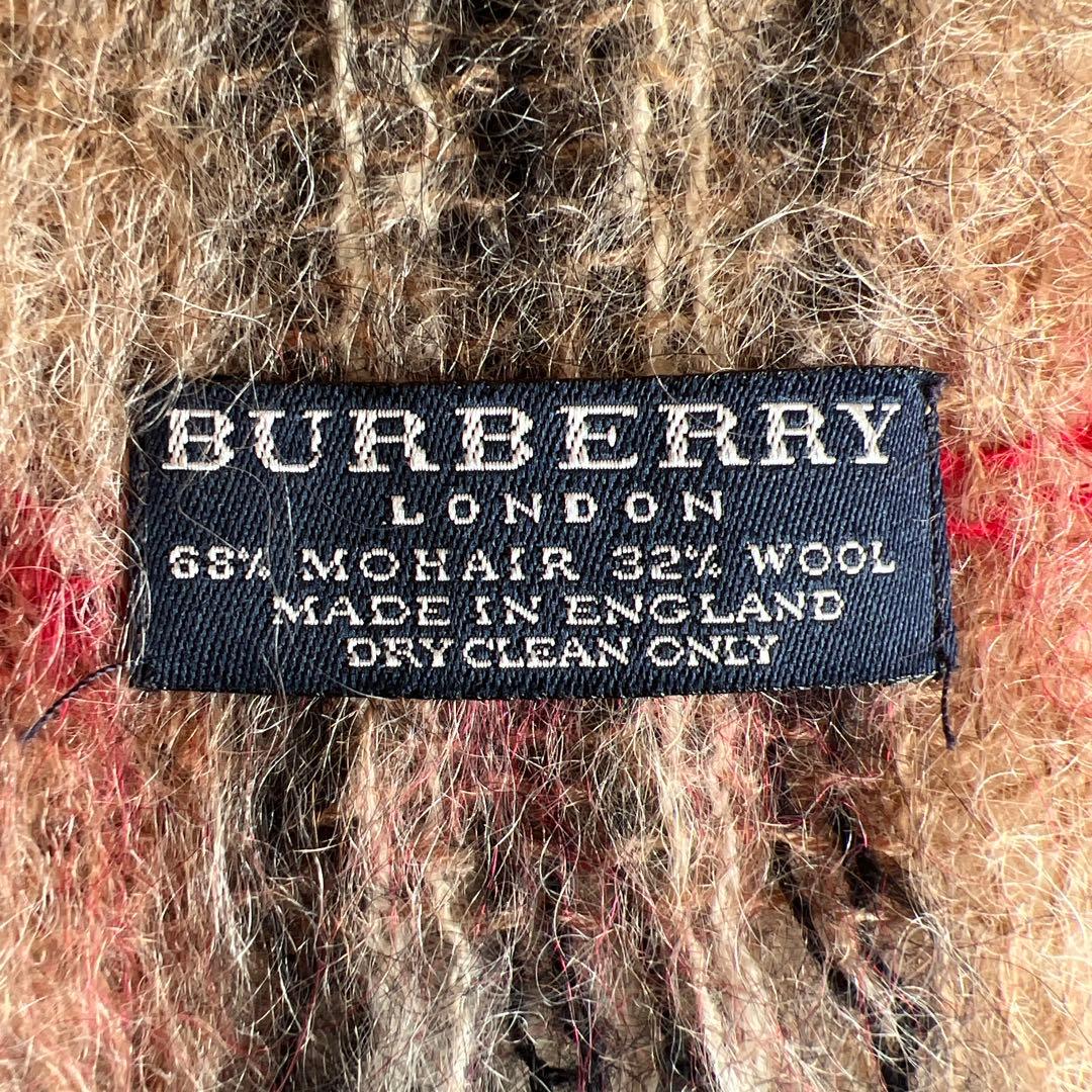 Burberry イングランド製　モヘア　マフラー ノバチェック