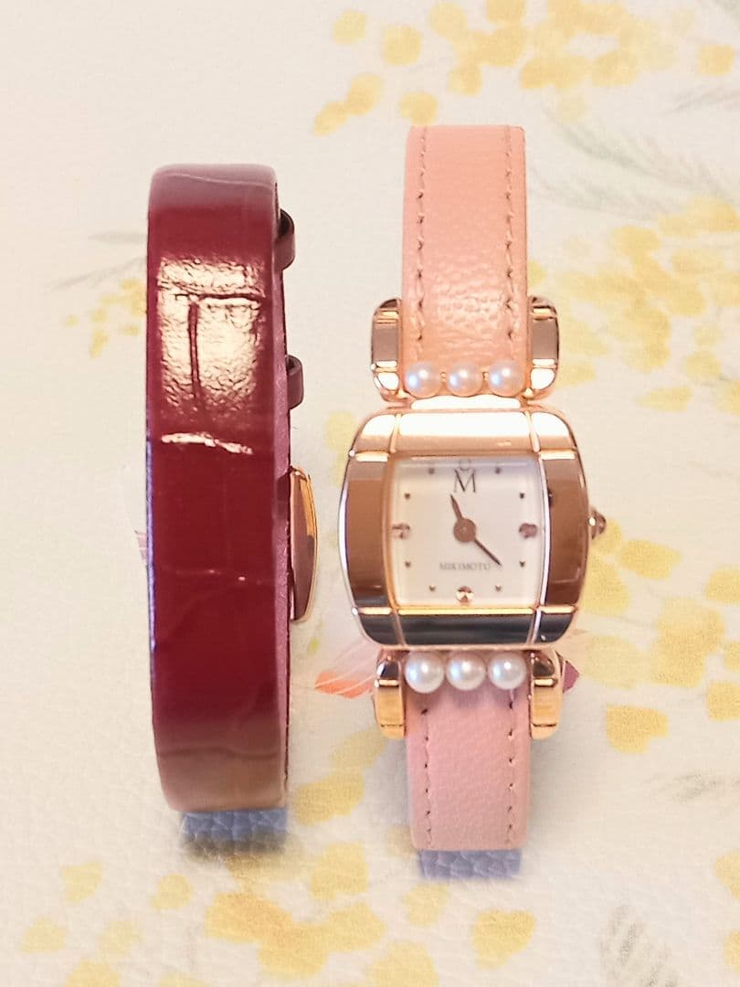 ミキモトの腕時計　電池交換済み！ベルト２本付き！