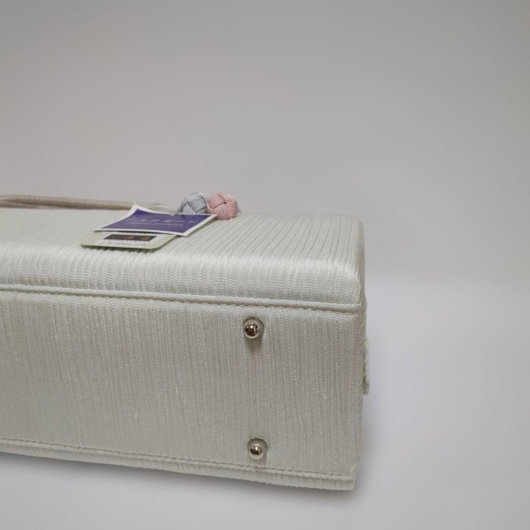 和装バッグ　横長　利休　バッグ　小田巻　　正絹　日本製