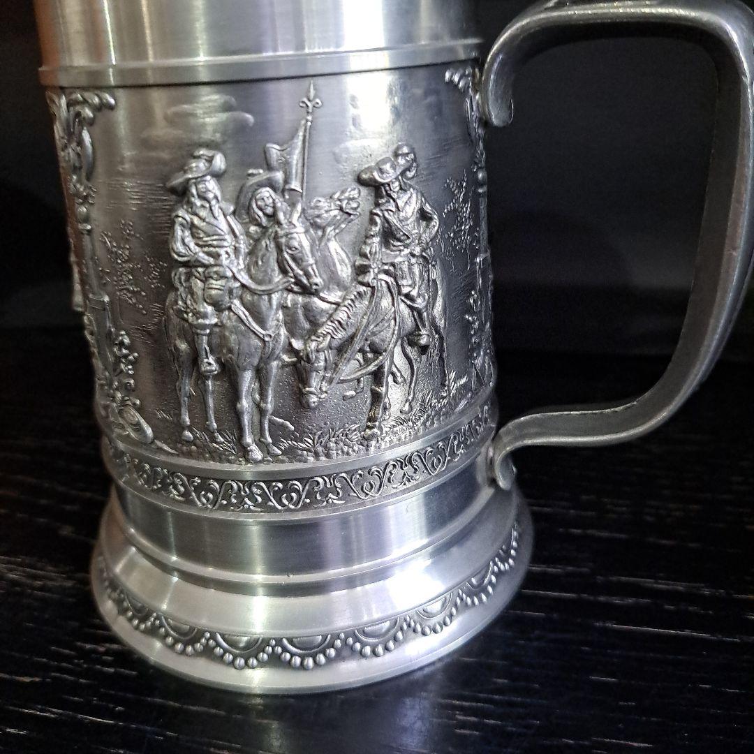 ベルギー製　新品　ピューター　97％　ビアジョッキ&カップ