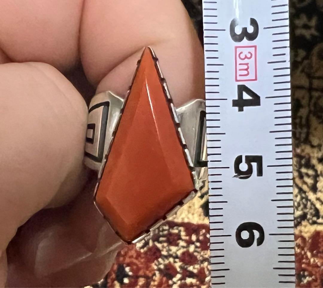 Philbert Poseyesva リング　コーラル　hopi ホピ族