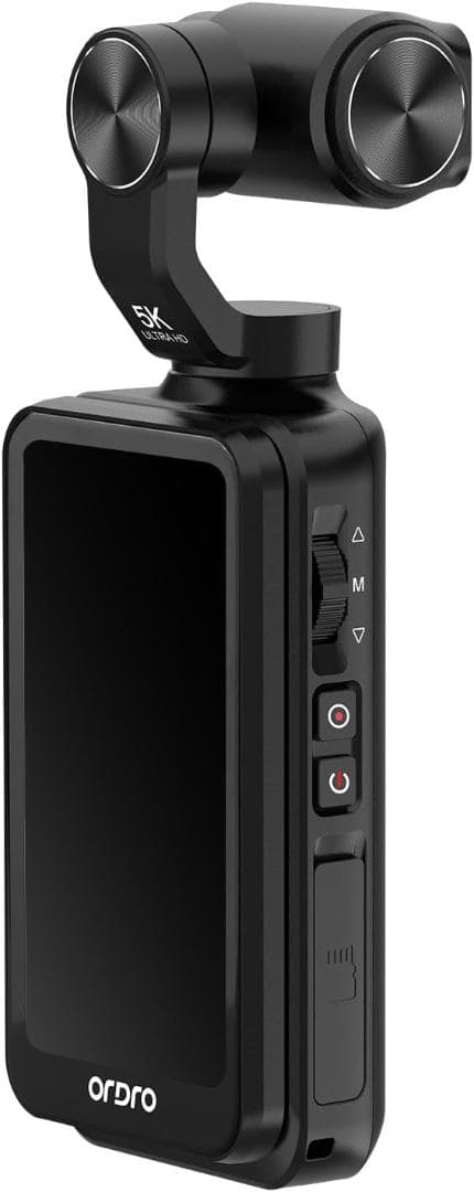 5K ジンバルカメラ ハンドヘルドビデオカメラ Vlogカメラ 120度広角