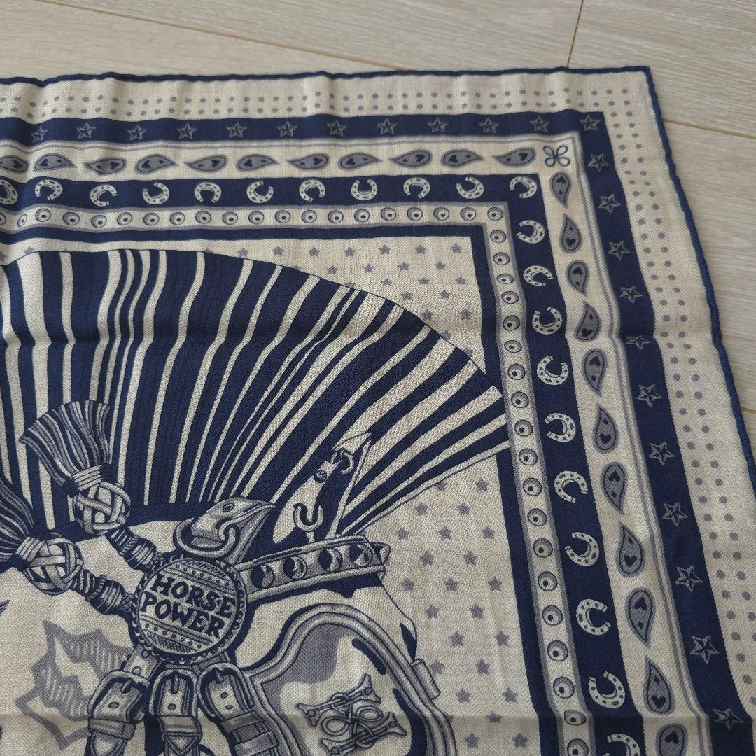 未使用【エルメス】カレH 65 《シュヴァル・パンク・バンダナ》スカーフ