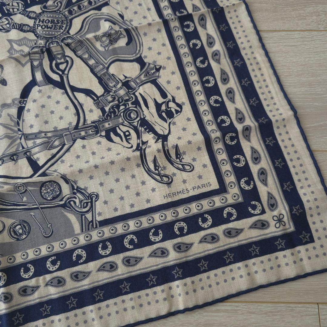 未使用【エルメス】カレH 65 《シュヴァル・パンク・バンダナ》スカーフ